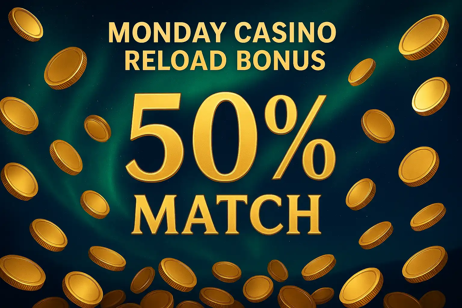 Monday reload bonus banner at JossCasino